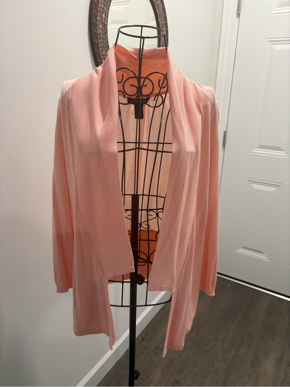 NWOT WHBM Petal Pink Open-Front Women's Cardigan Size Medium Never Worn